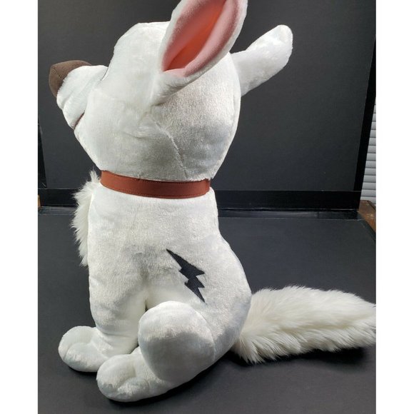 Rare XL 20" Bolt Disney Store SOFT Plush Stuffed Dog White German Shepard Seated - Picture 3 of 12